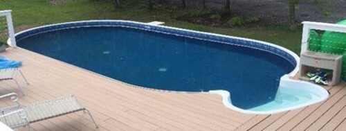 14' X 28' Ensemble Piscine Oval Rockwood avec Panneaux Galv.